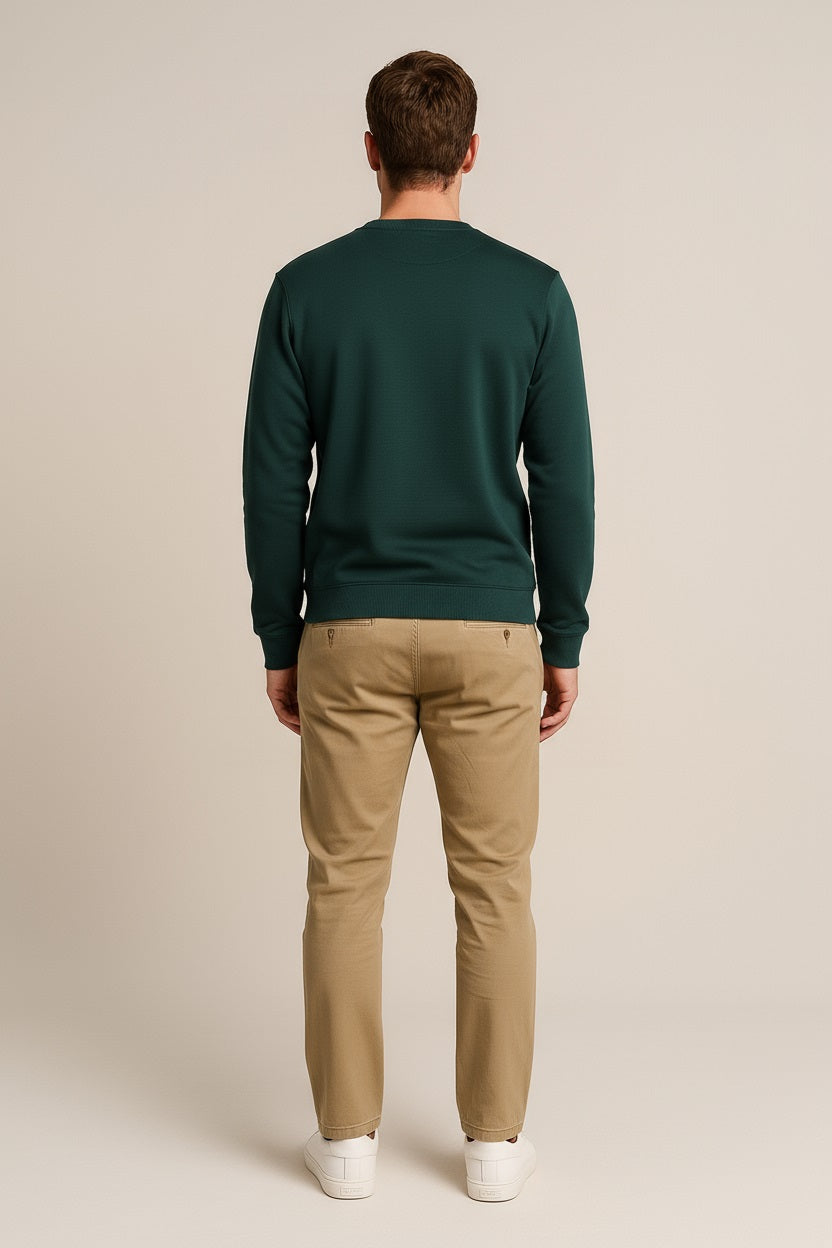 Octave Men Solid Round Neck Sweatshirt