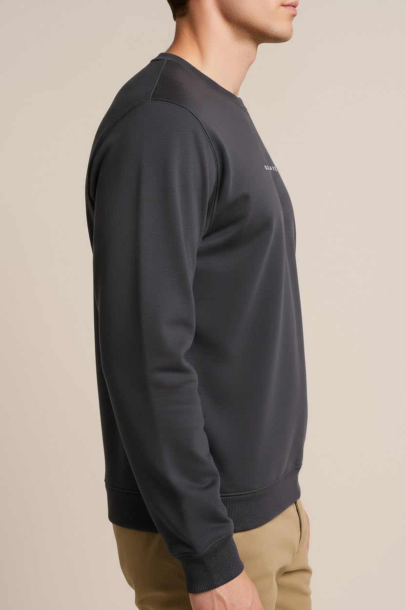 Octave Men Solid Round Neck Sweatshirt