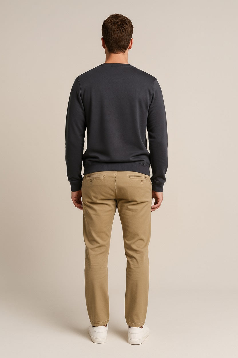 Octave Men Solid Round Neck Sweatshirt