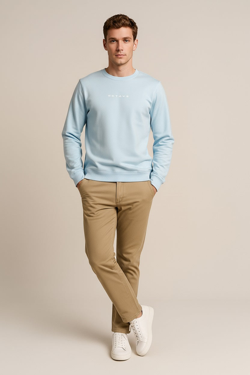 Octave Men Solid Round Neck Sweatshirt