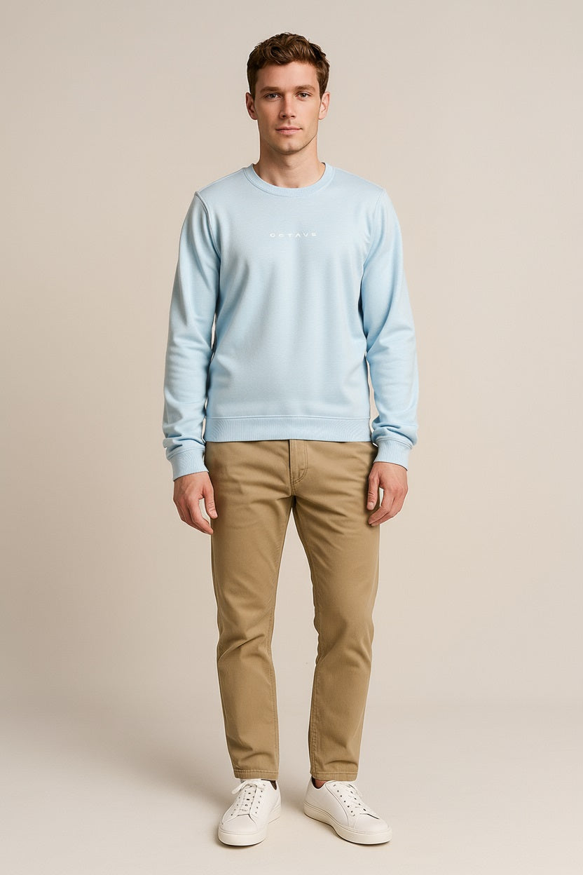Octave Men Solid Round Neck Sweatshirt