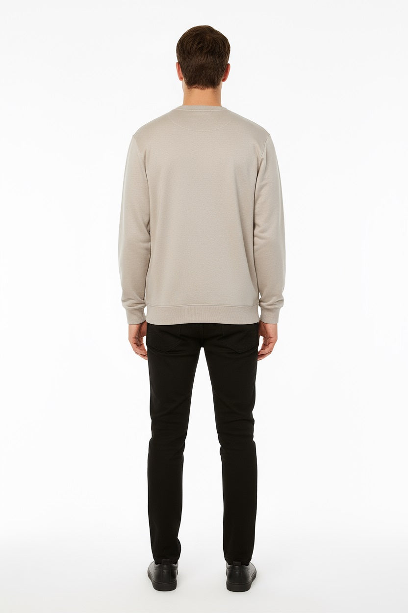 Octave Men Solid Round Neck Sweatshirt