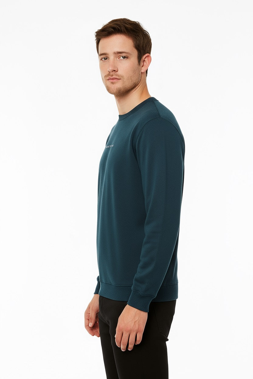 Octave Men Pacific Solid Round Neck Sweatshirt