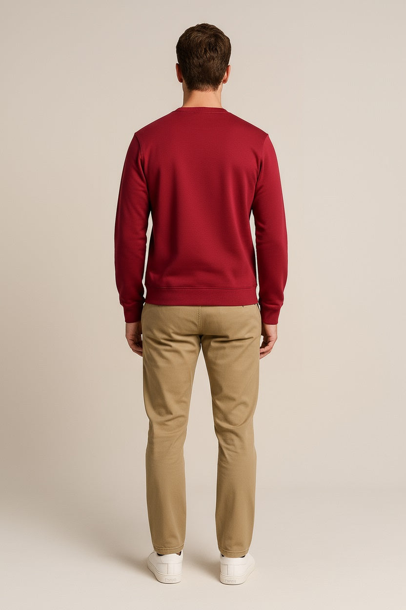 Octave Men Solid Round Neck Sweatshirt