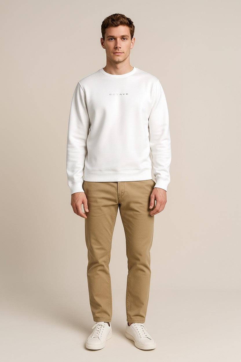 Octave Men Solid Round Neck Sweatshirt