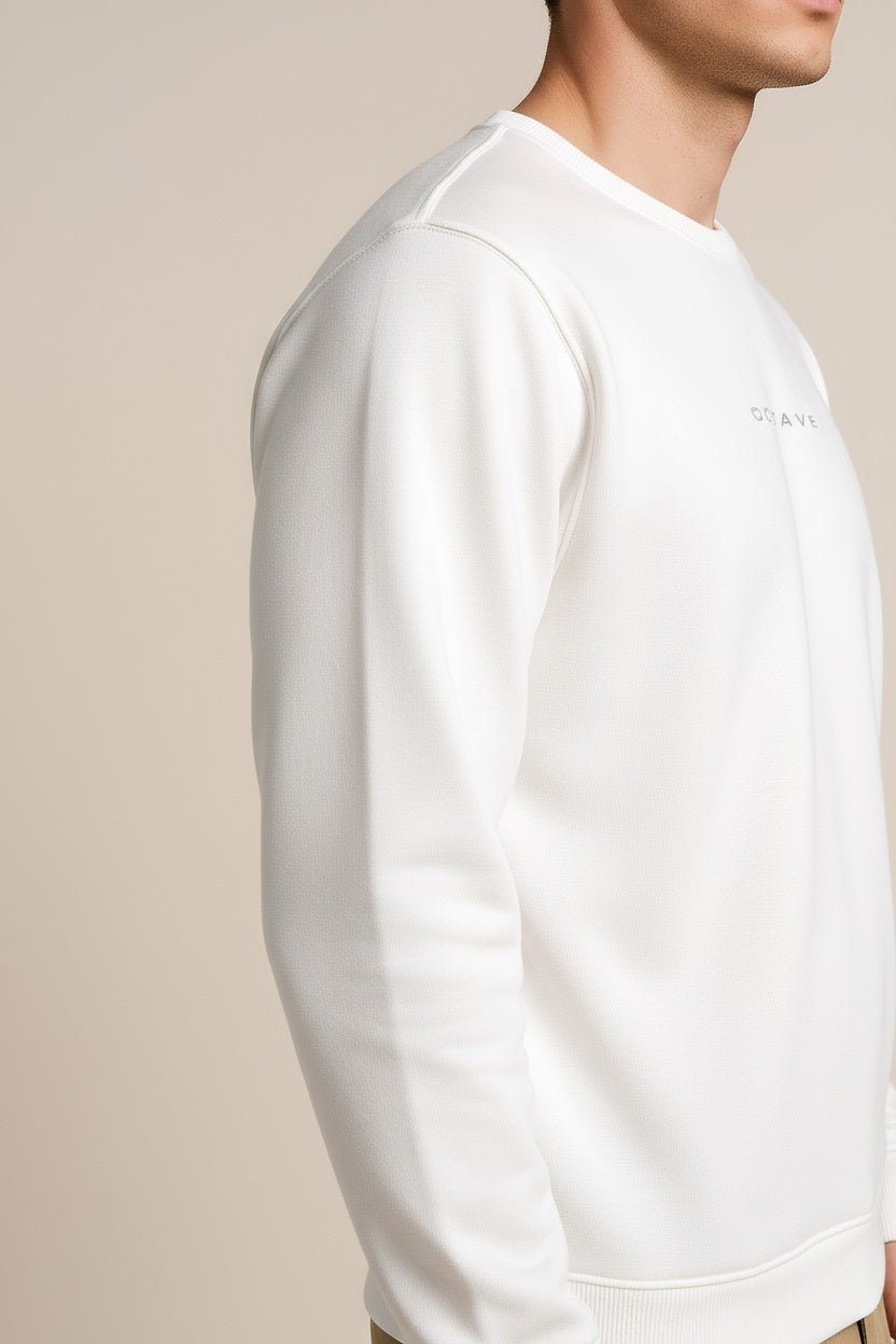 Octave Men Solid Round Neck Sweatshirt