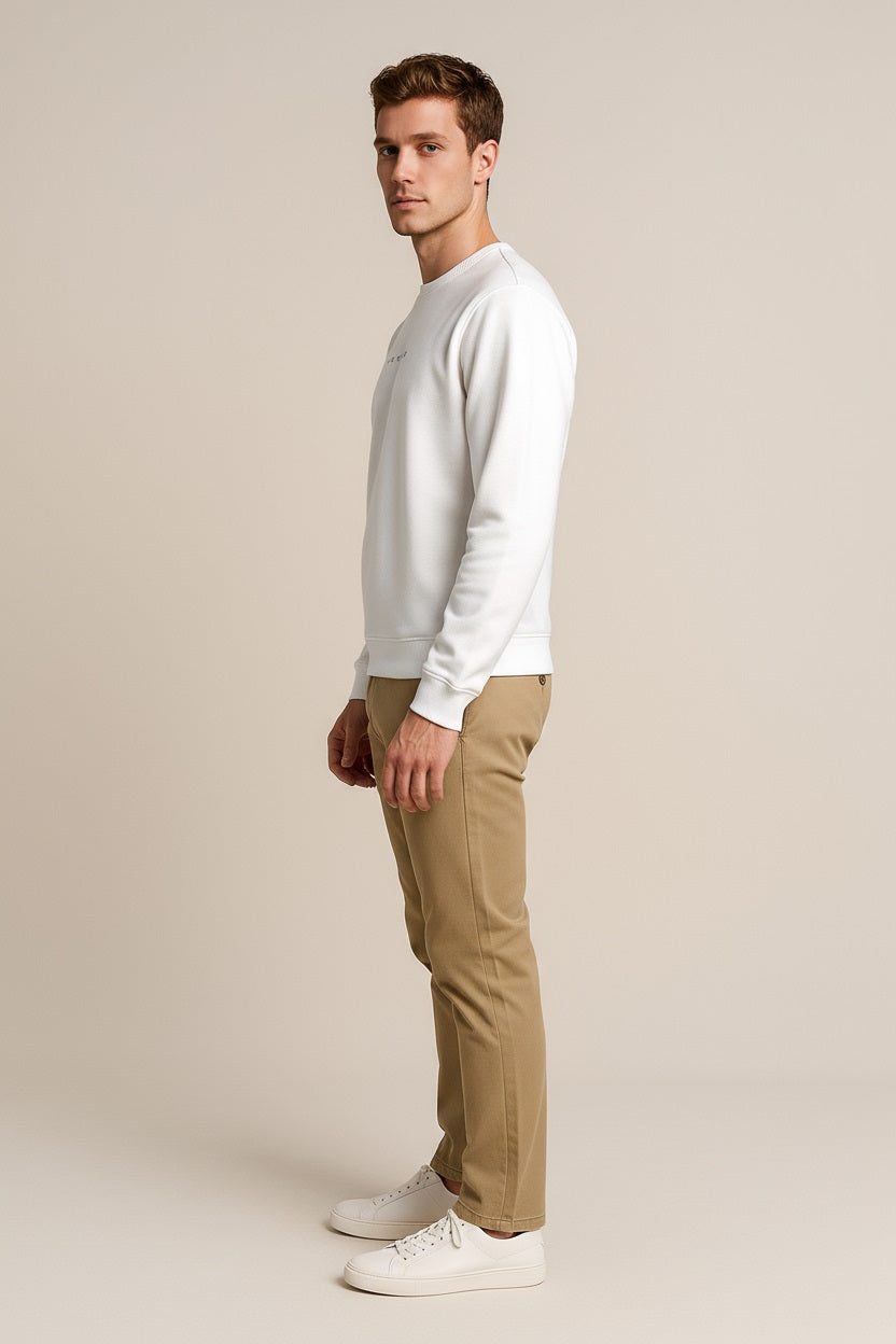 Octave Men Solid Round Neck Sweatshirt