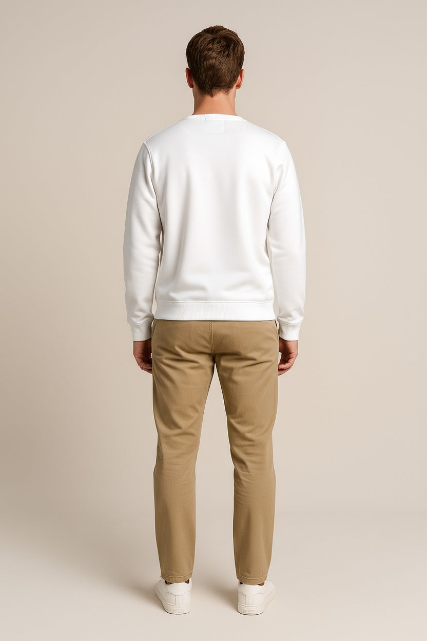 Octave Men Solid Round Neck Sweatshirt