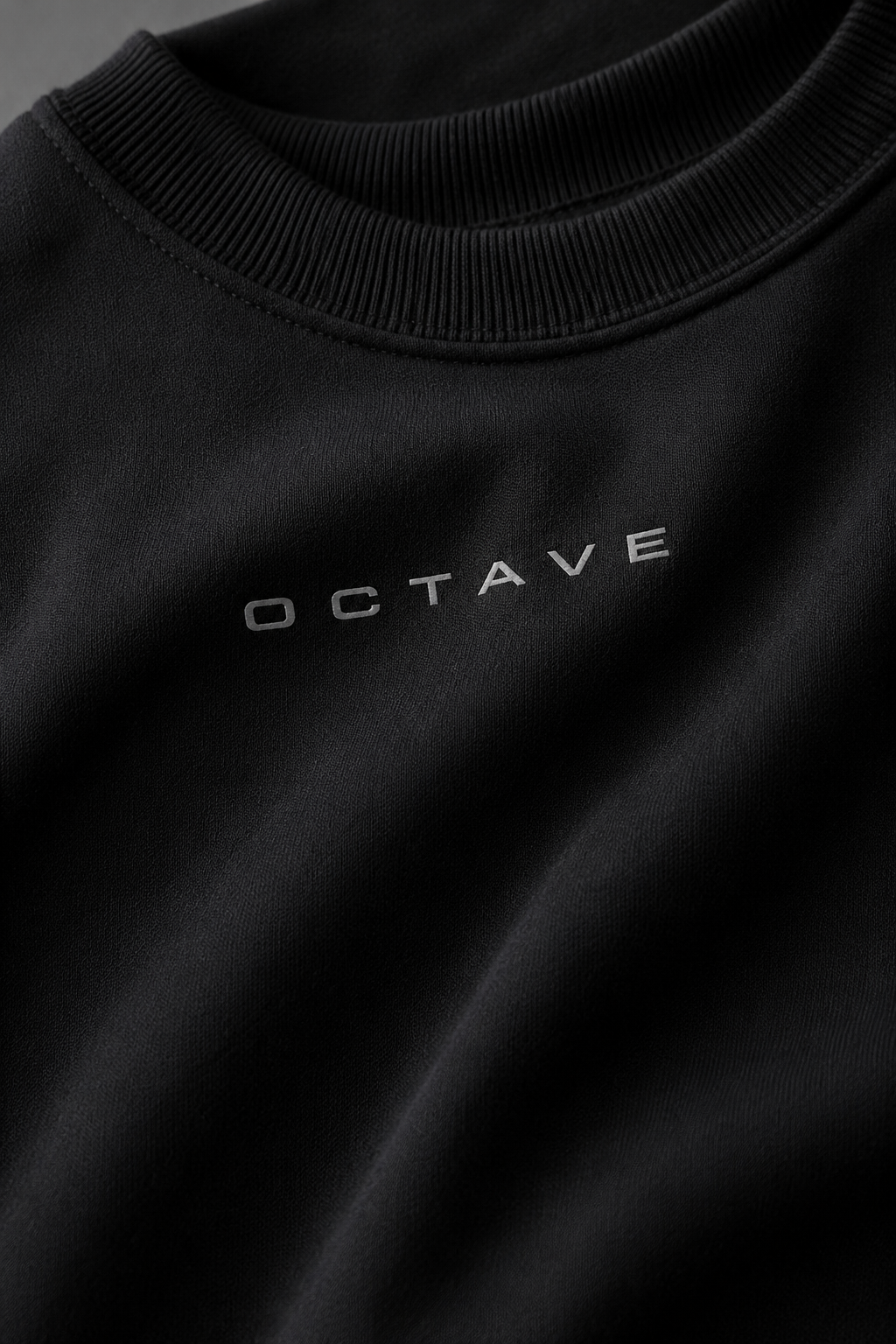 Men’s Black Cotton Fleece Full Sleeve Pre-Winter Sweatshirt