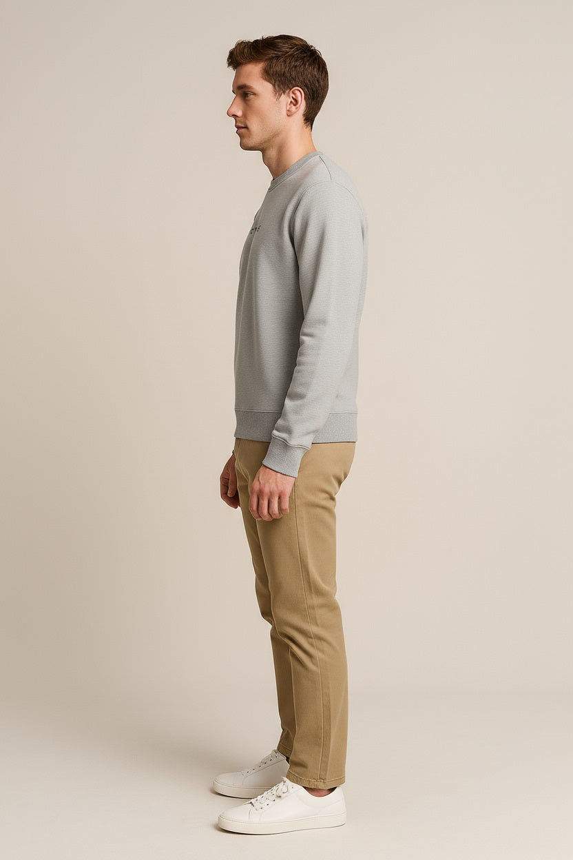 Octave Men Solid Round Neck Sweatshirt
