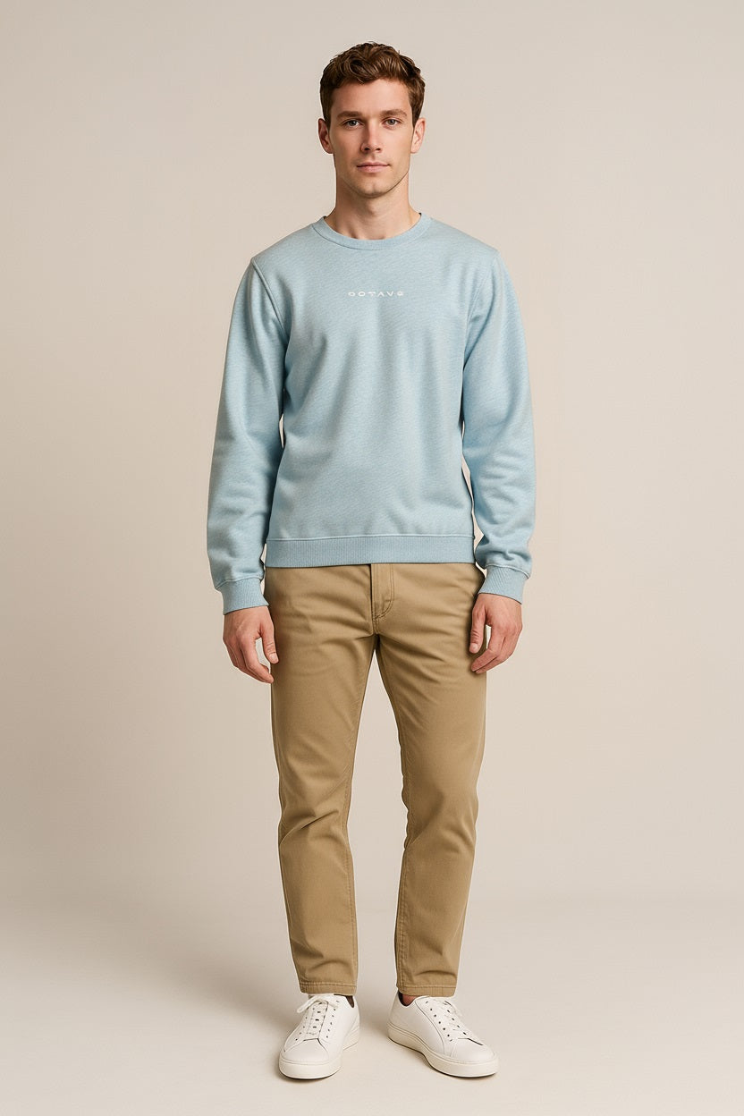 Octave Men Solid Round Neck Sweatshirt
