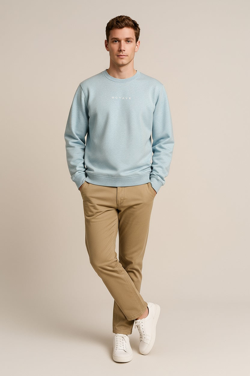 Octave Men Solid Round Neck Sweatshirt