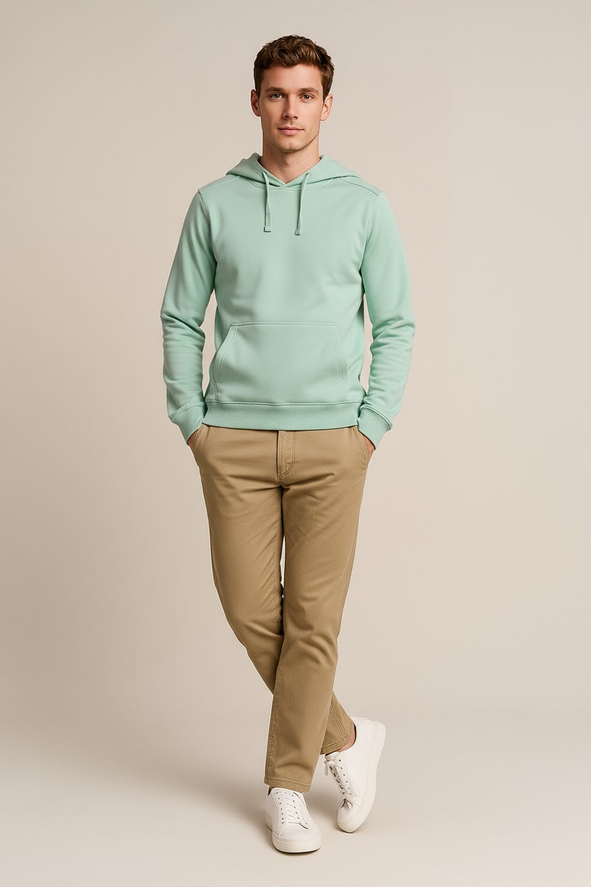 Octave Men Solid Hooded Sweatshirt