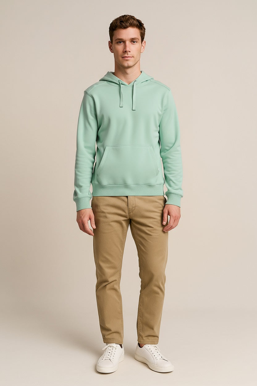 Octave Men Solid Hooded Sweatshirt