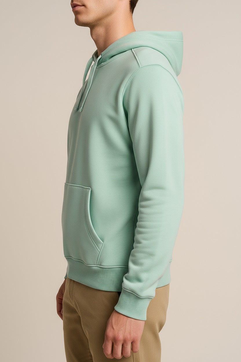 Octave Men Solid Hooded Sweatshirt