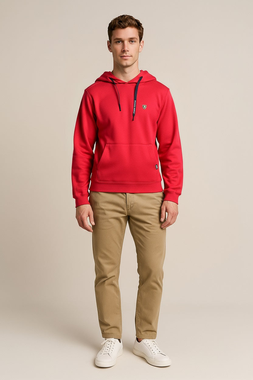 Octave Men Solid Hooded Sweatshirt