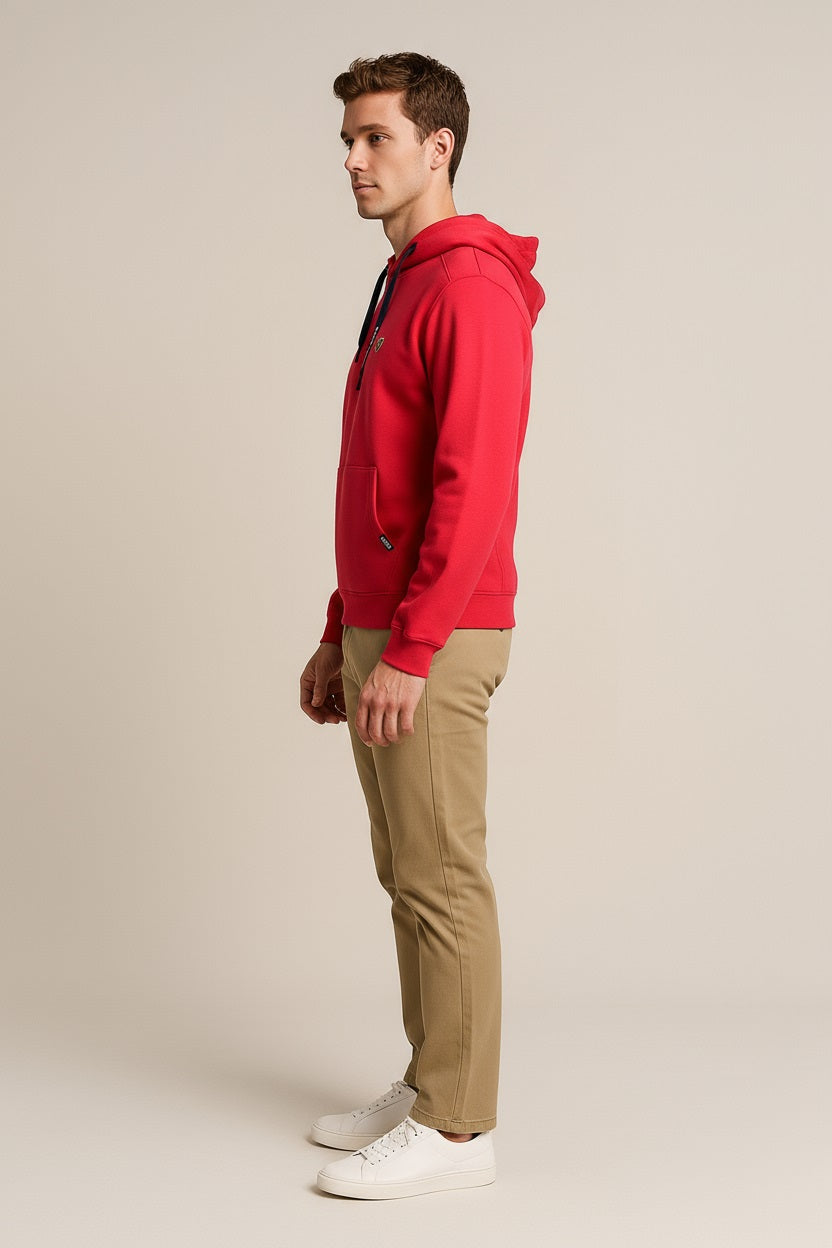 Octave Men Solid Hooded Sweatshirt