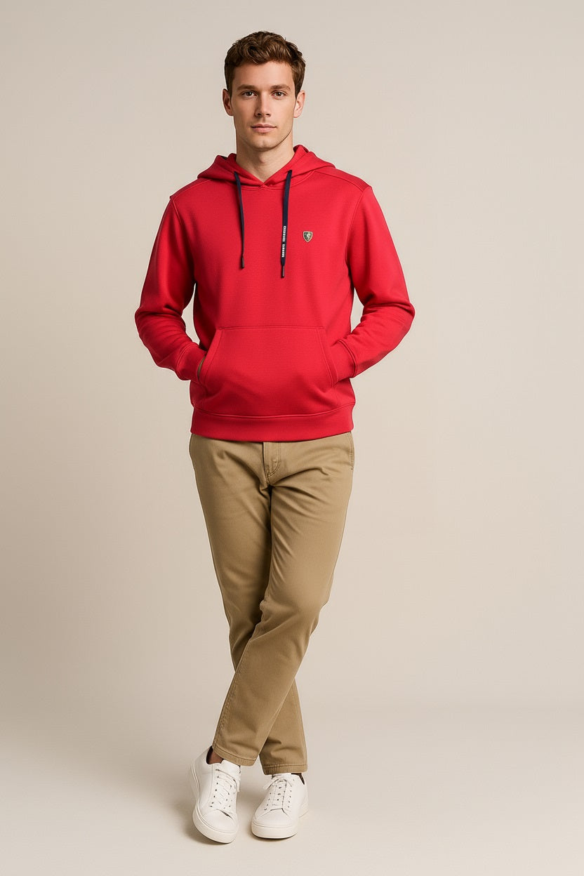 Octave Men Solid Hooded Sweatshirt