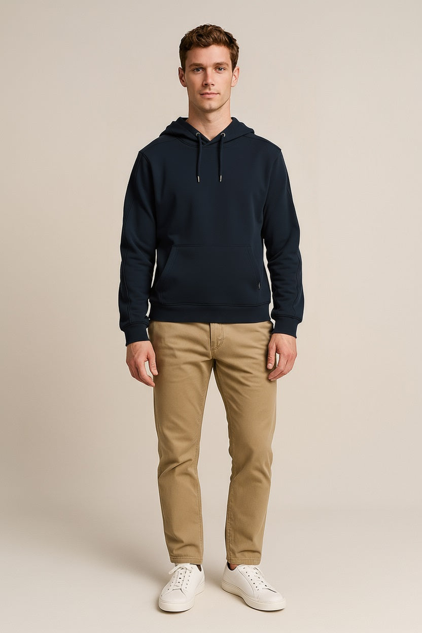 Octave Men Solid Hooded Sweatshirt