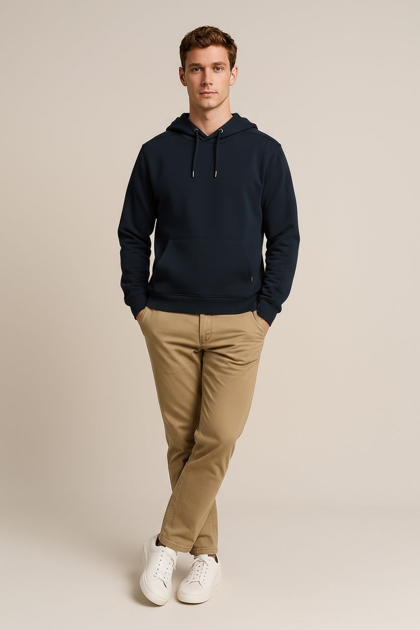 Octave Men Solid Hooded Sweatshirt