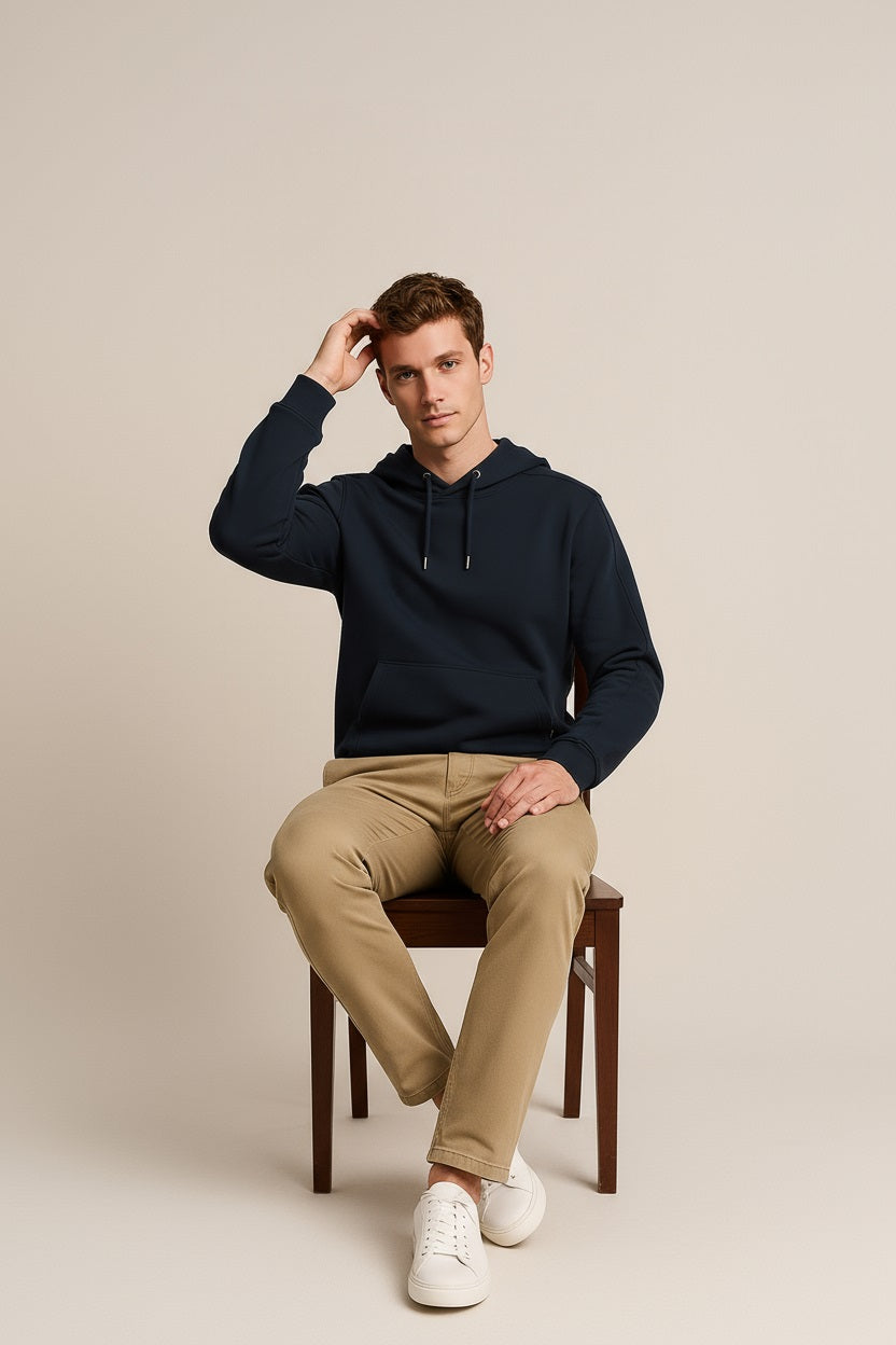 Octave Men Solid Hooded Sweatshirt