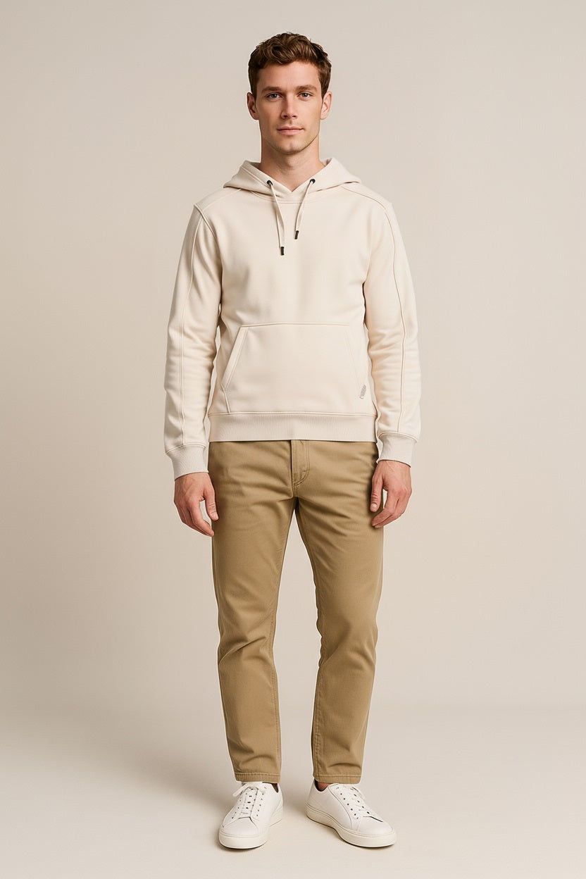 Octave Men Pristine Solid Hooded Sweatshirt