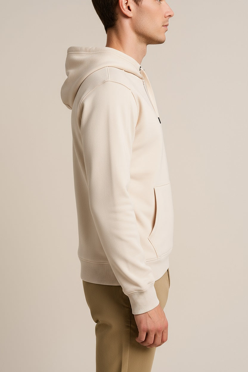 Octave Men Pristine Solid Hooded Sweatshirt
