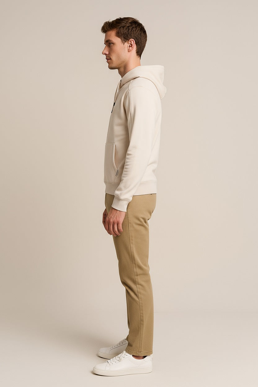Octave Men Pristine Solid Hooded Sweatshirt