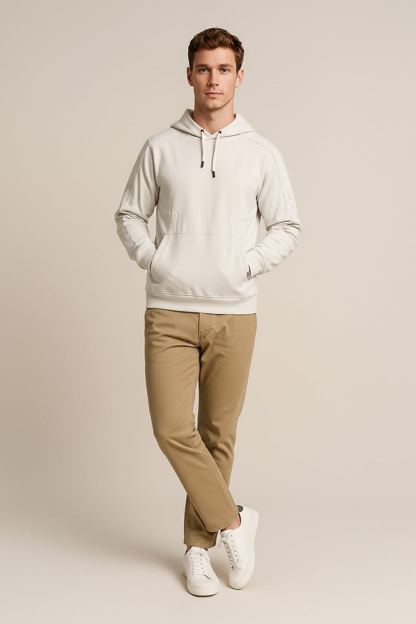 Octave Men Solid Hooded Sweatshirt