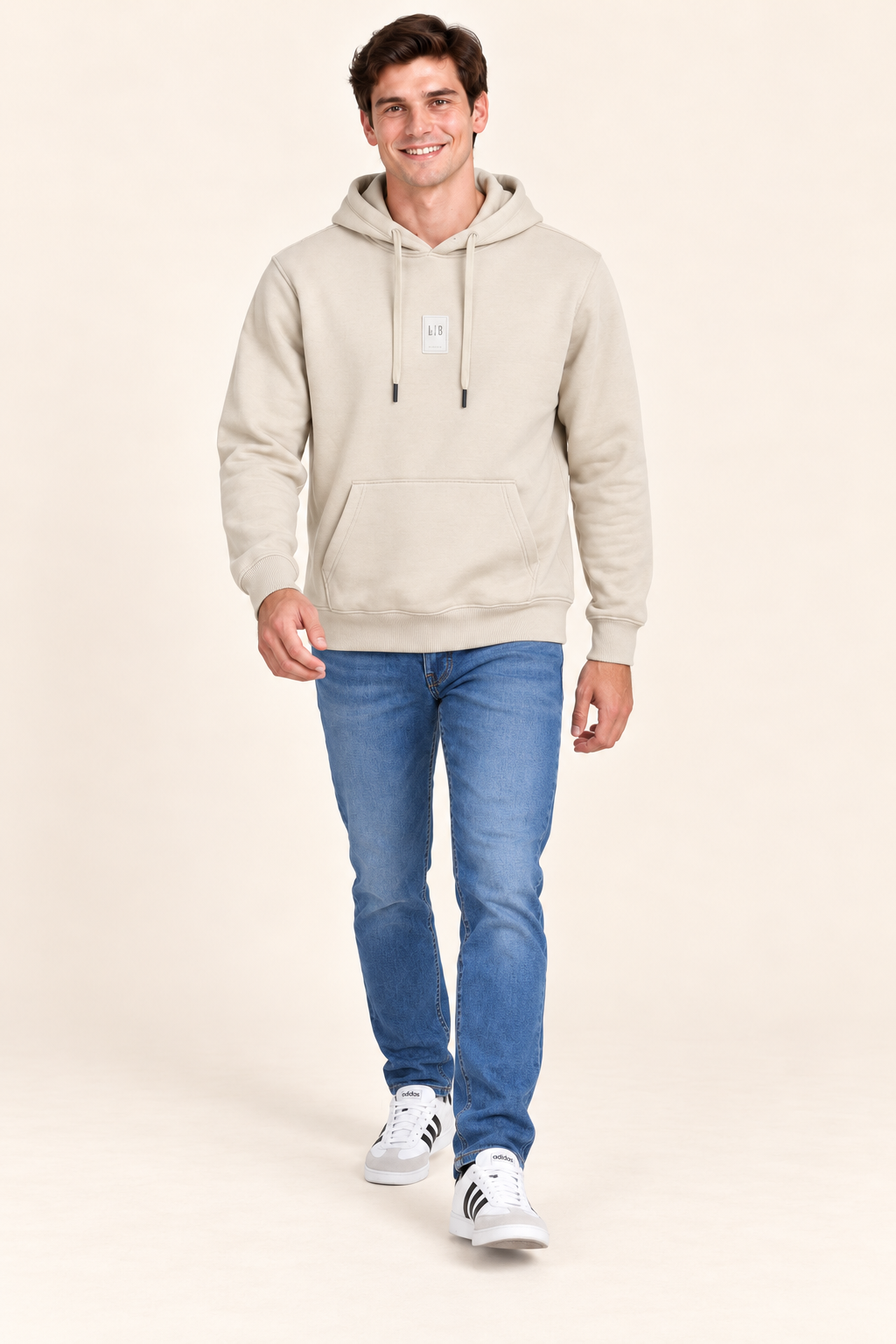 Men’s Arona Cotton Brushed Fleece Hooded Sweatshirt – Regular Fit