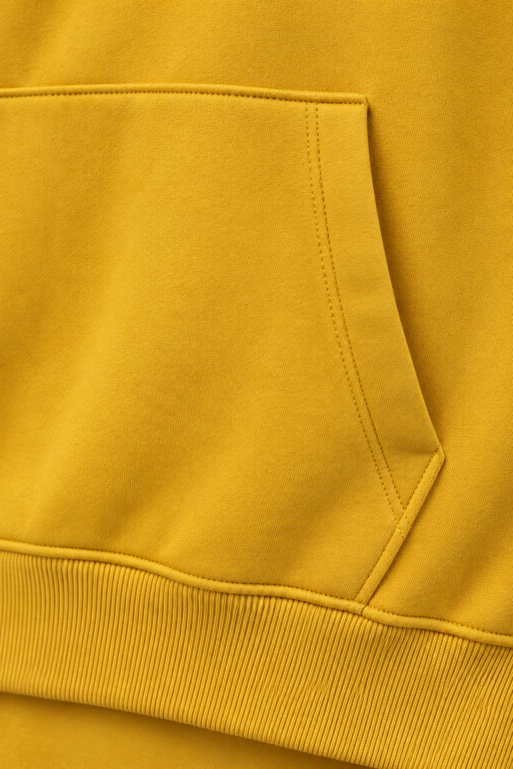 Men’s Mustard Cotton Brushed Fleece Hooded Sweatshirt – Regular Fit