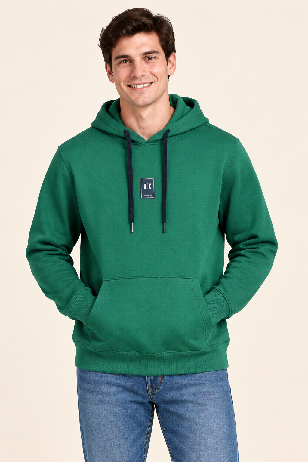 Men’s Pine Cotton Brushed Fleece Hooded Sweatshirt – Regular Fit