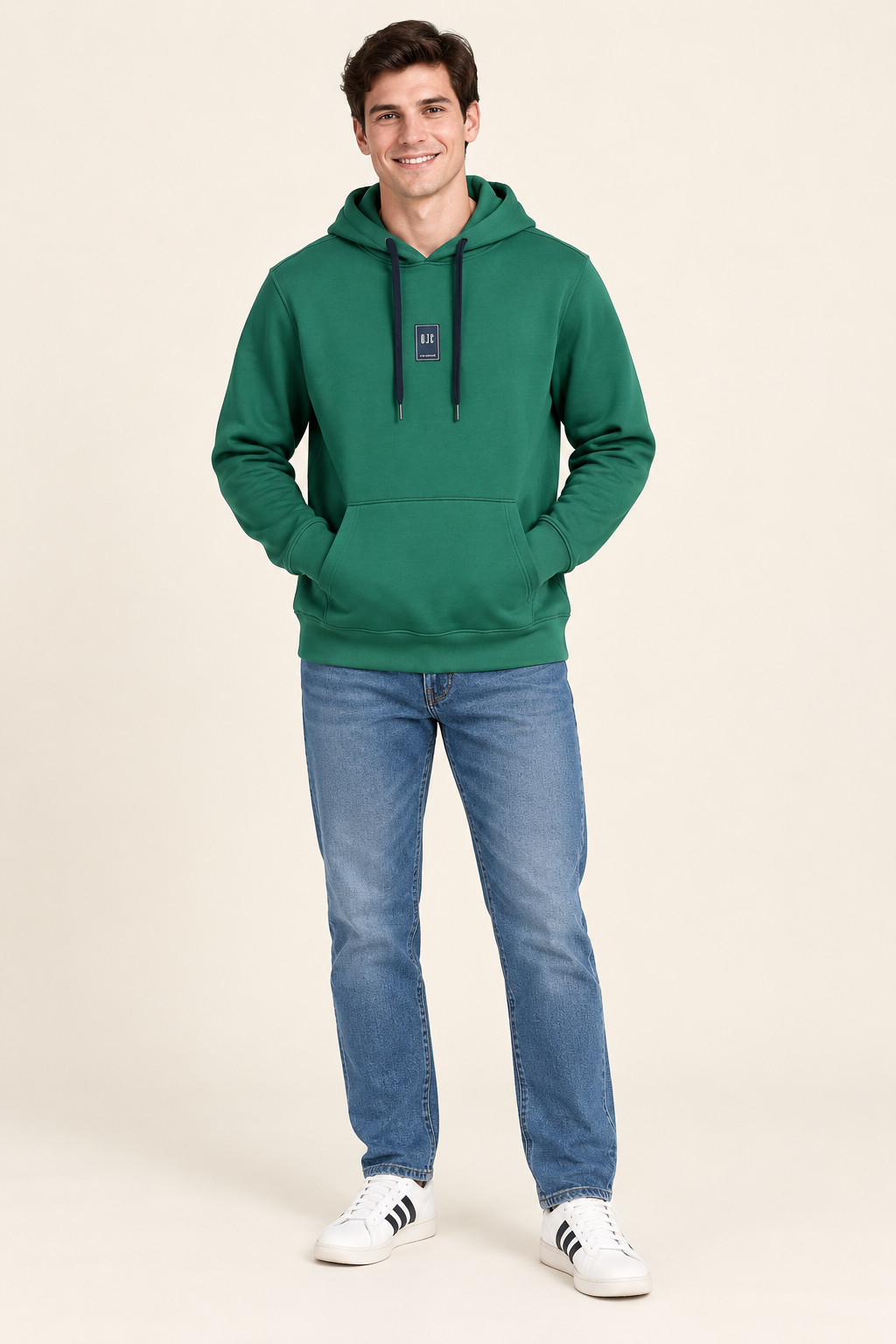 Men’s Pine Cotton Brushed Fleece Hooded Sweatshirt – Regular Fit