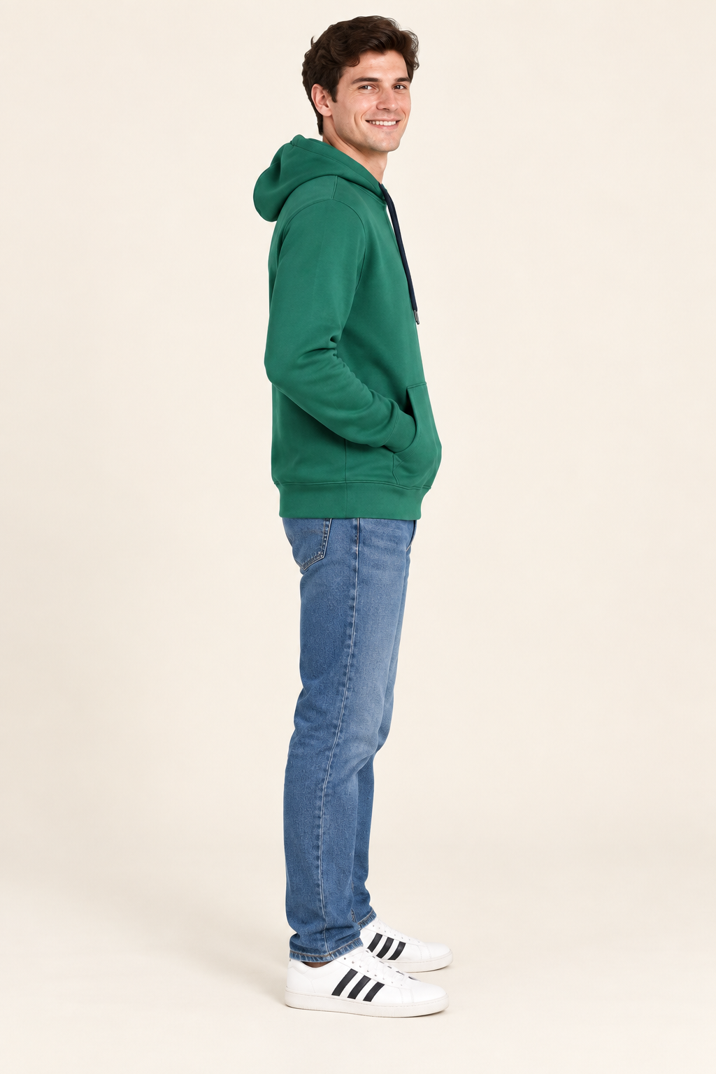 Men’s Pine Cotton Brushed Fleece Hooded Sweatshirt – Regular Fit