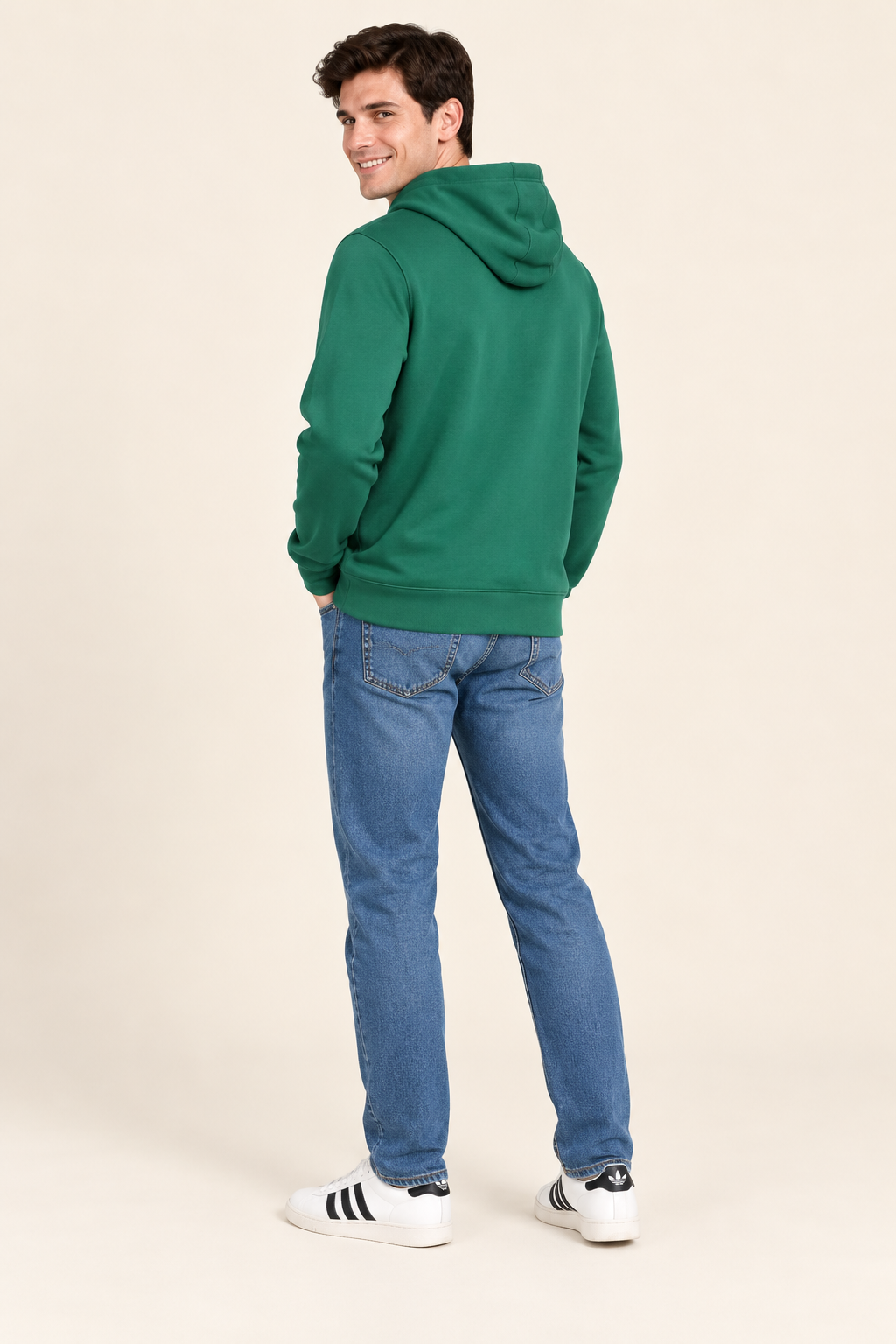 Men’s Pine Cotton Brushed Fleece Hooded Sweatshirt – Regular Fit