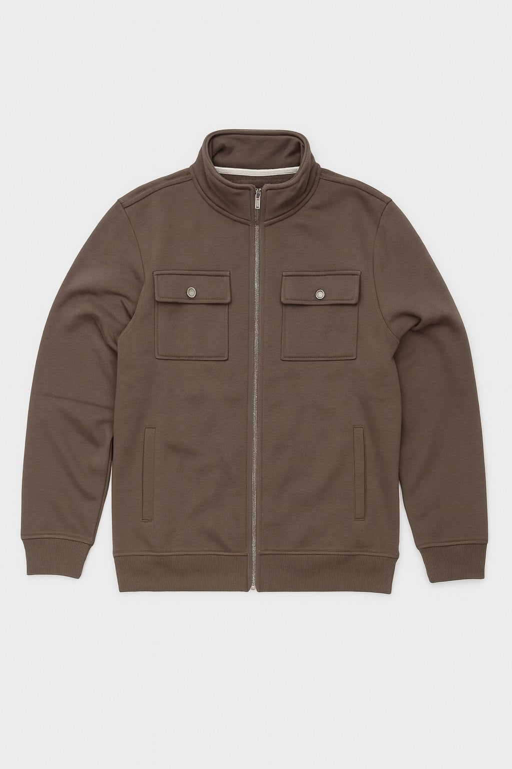 Octave Men Solid High Neck Sweatshirt