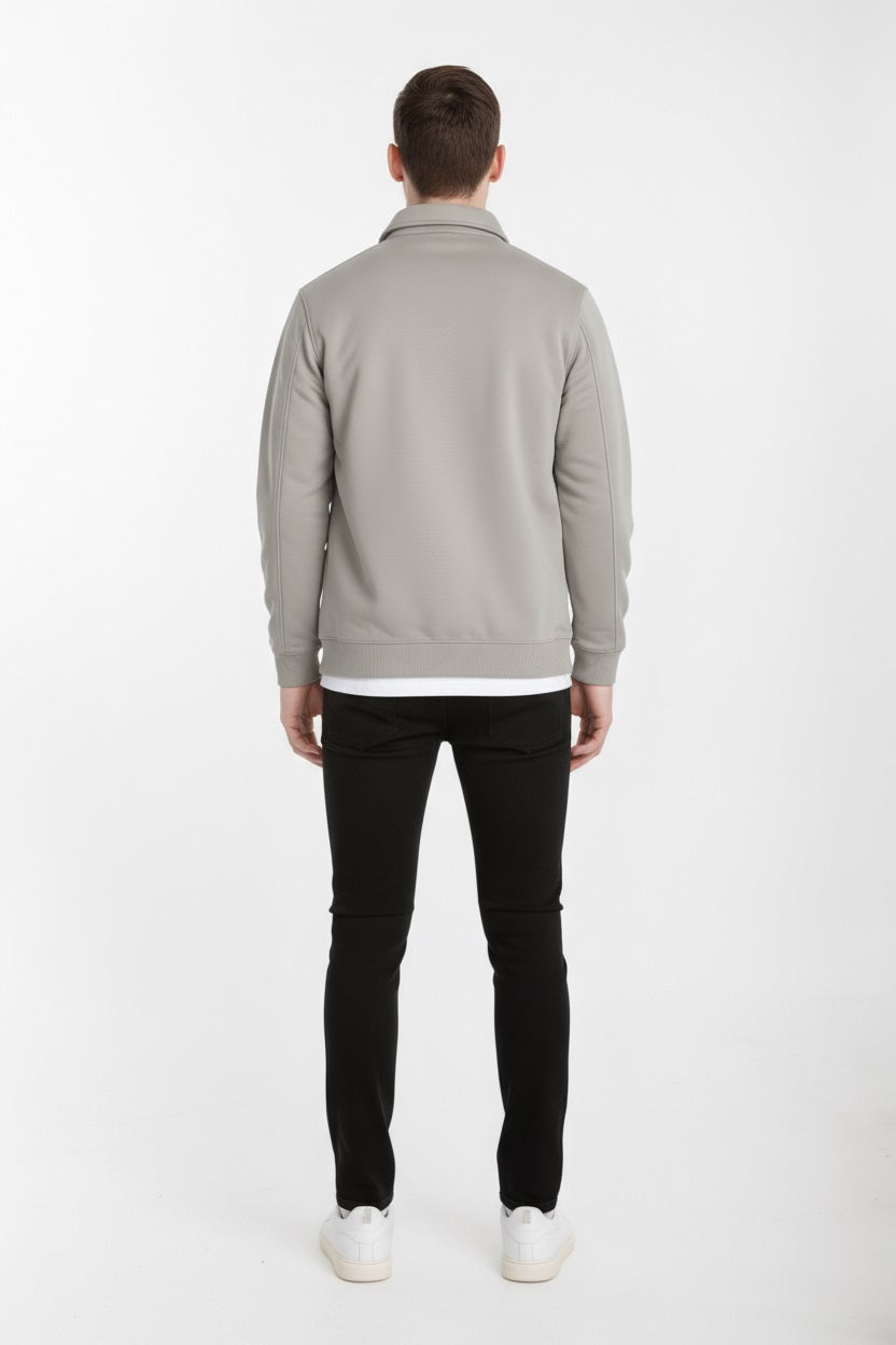 Octave Men Solid High Neck Sweatshirt