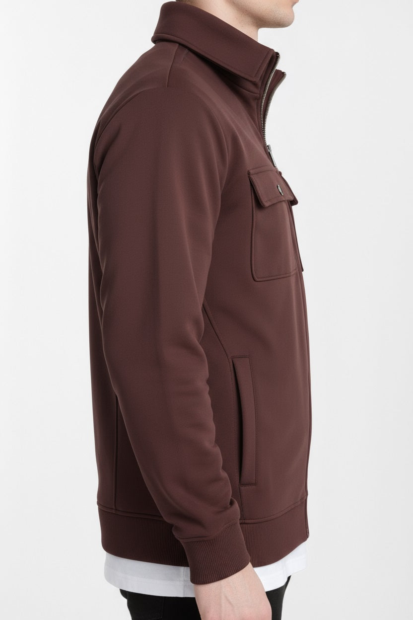 Octave Men Solid High Neck Sweatshirt