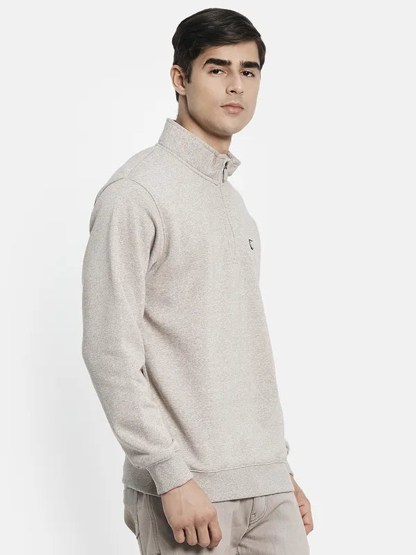 Men Beige Sweatshirt