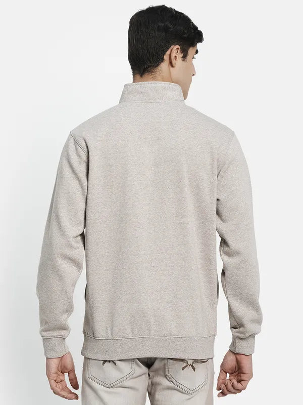 Men Beige Sweatshirt