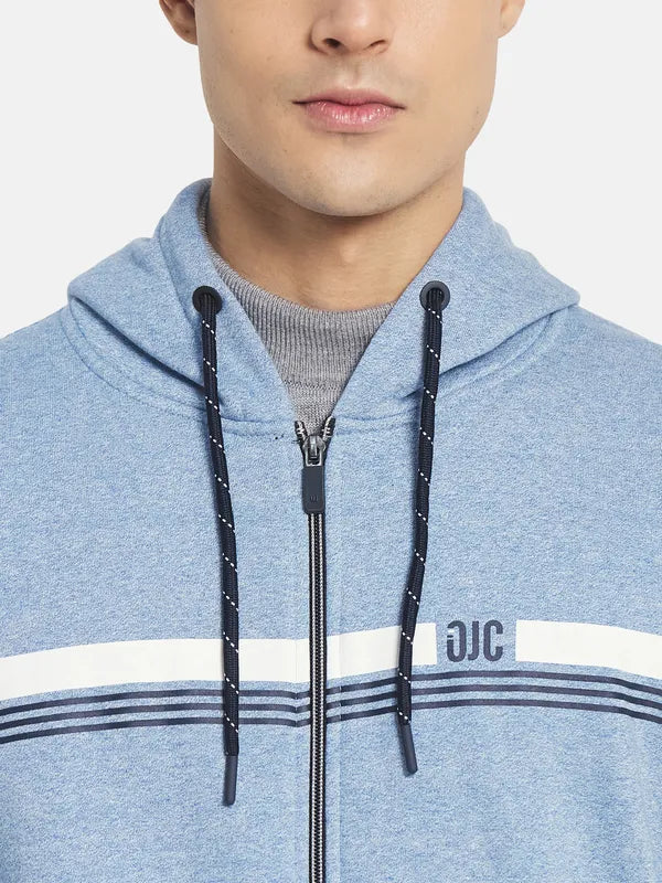 Octave Men Blue Hooded Sweatshirt