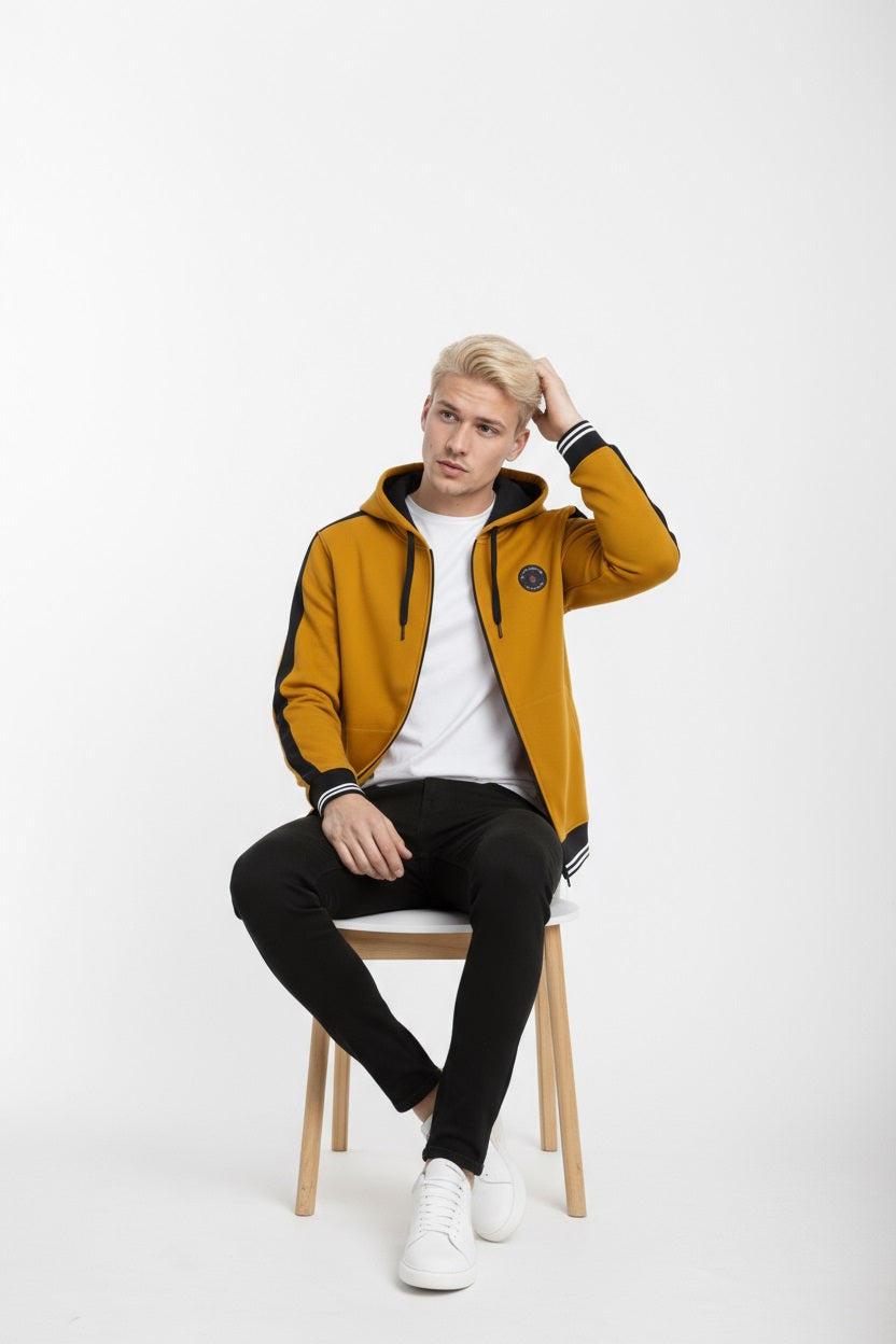 Octave Men Solid Hooded Sweatshirt