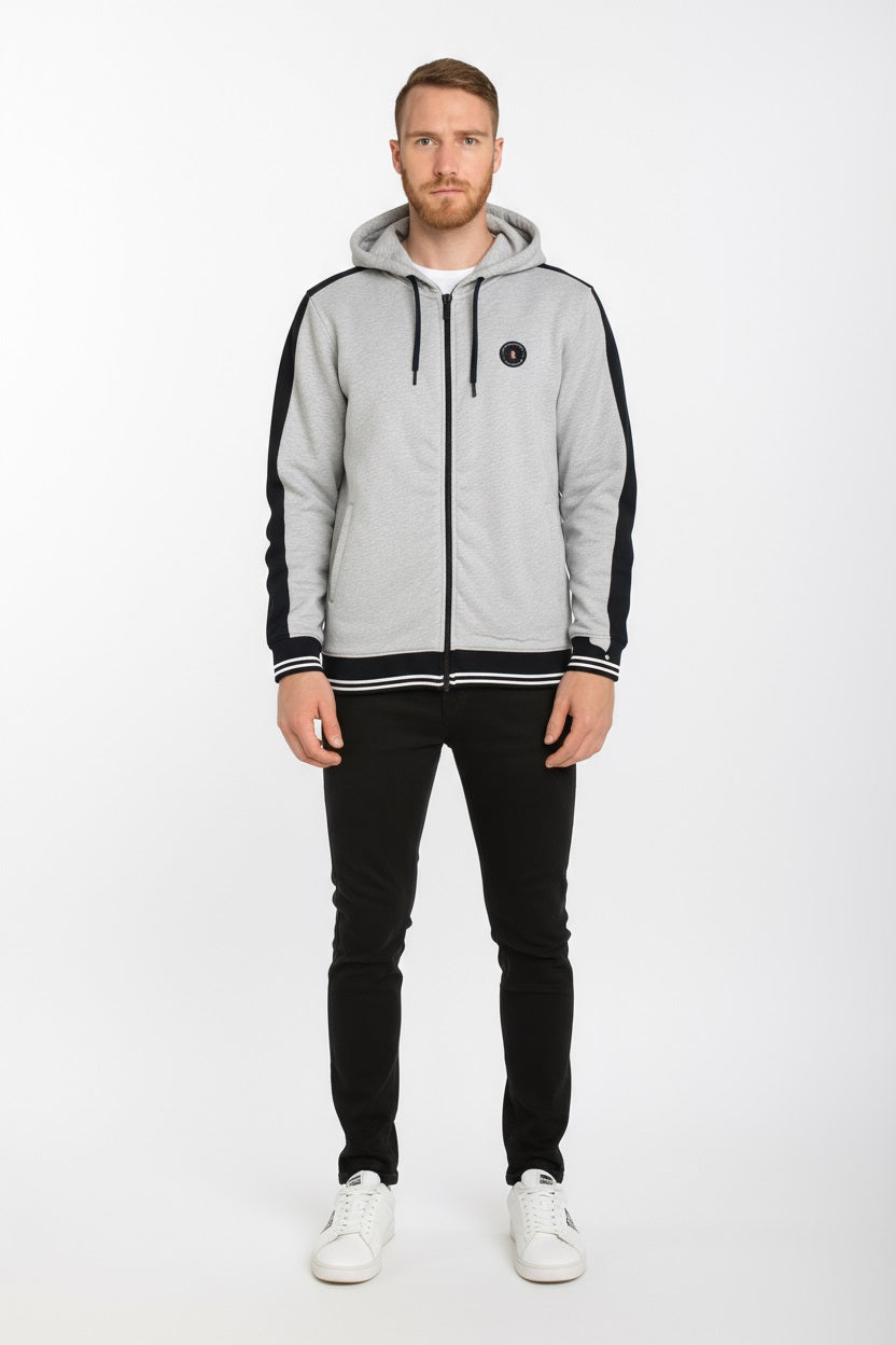 Octave Men Front-Open  Hooded Sweatshirt