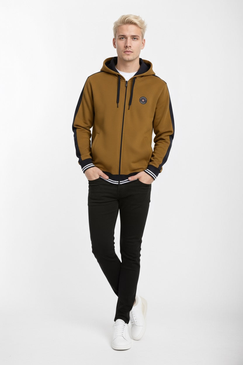 Octave Men Solid Hooded Sweatshirt