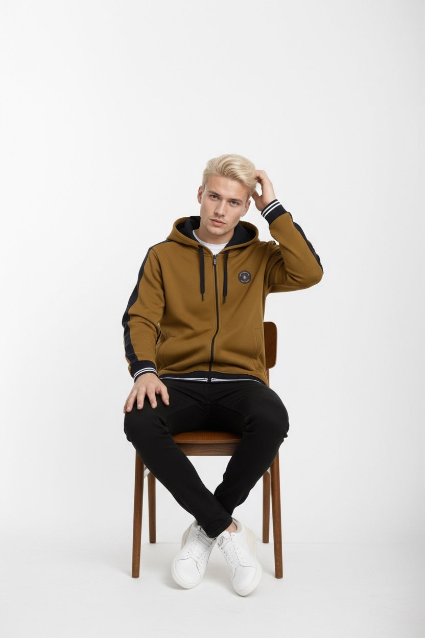 Octave Men Solid Hooded Sweatshirt