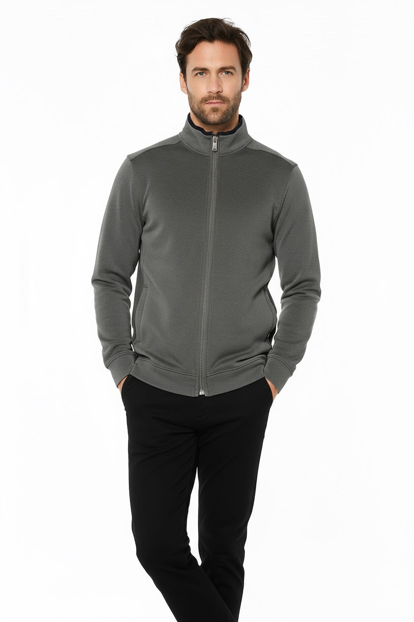 Octave Men Solid High Neck Sweatshirt