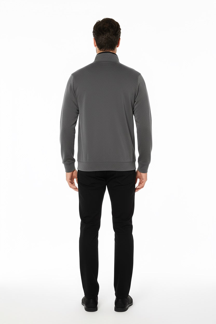 Octave Men Solid High Neck Sweatshirt