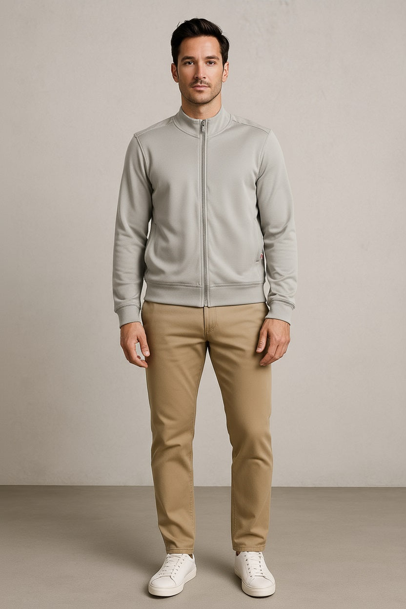 Octave Men Solid High Neck Sweatshirt