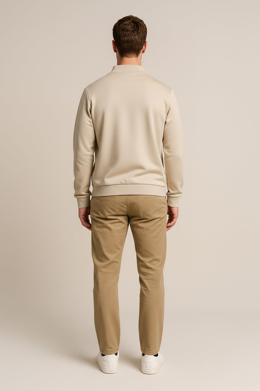 Octave Men Stone Solid High Neck Sweatshirt