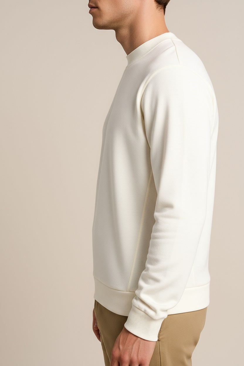 Octave Men Solid High Neck Sweatshirt